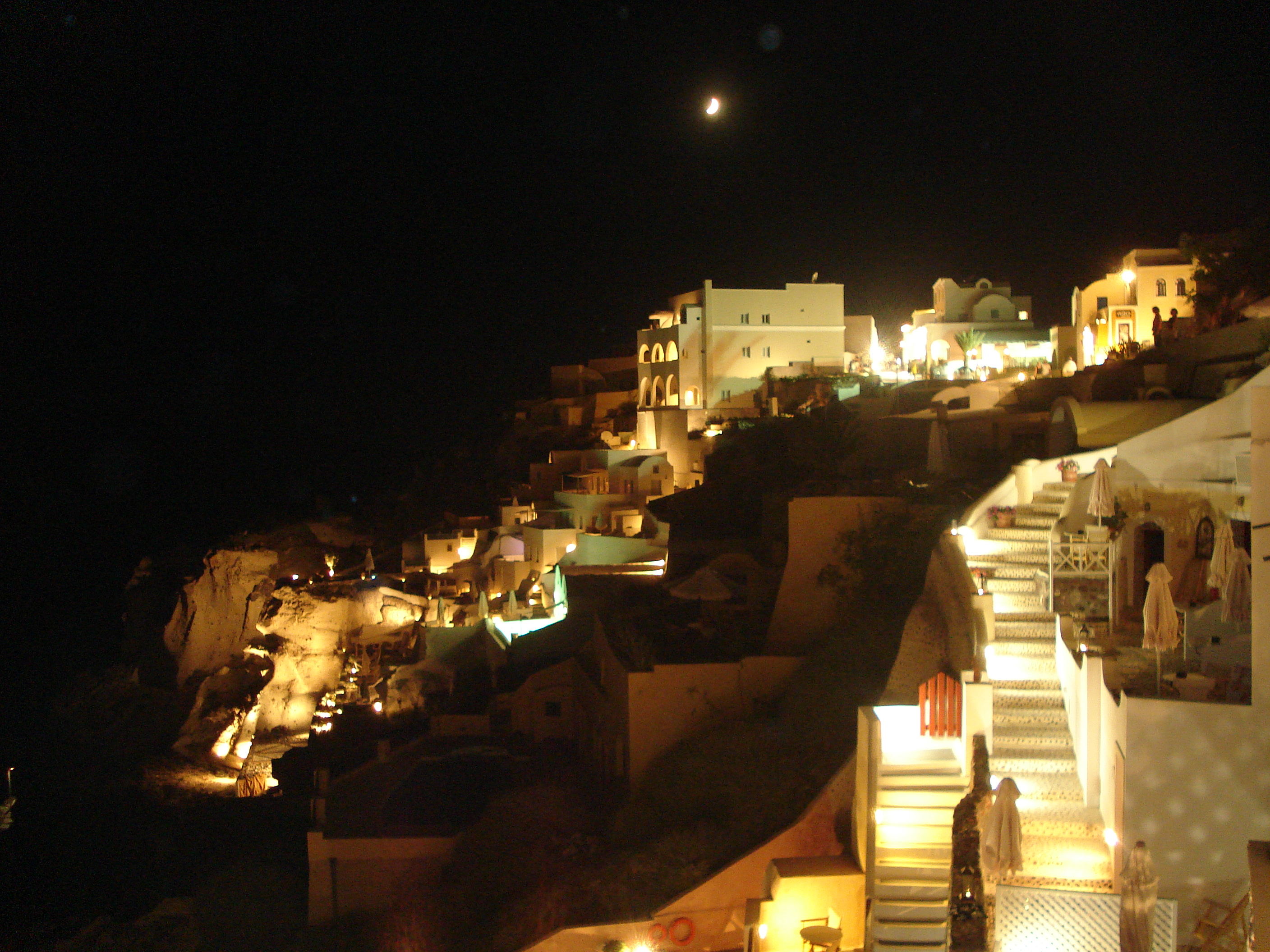 Oia Santorini at night