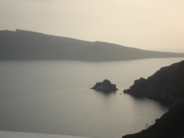 Oia hotel sunset view