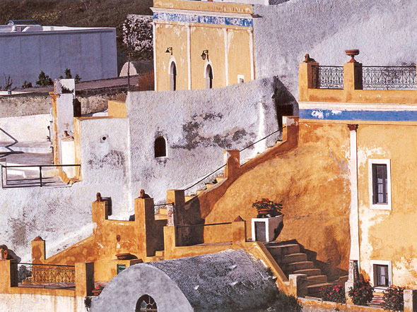 Oia Santorini traditional mansions